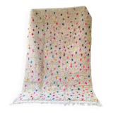 Large Berber rug made of natural wool, traditionally handwoven, 2/3 m.