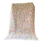 Grand tapis berbère en laine naturelle tissé main traditionnelle 2/3 m