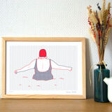 Illustration A4 naiade no. 2/8 bretagne baigneuse mer
