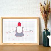 Illustration A4 naiade no. 2/8 bretagne baigneuse mer