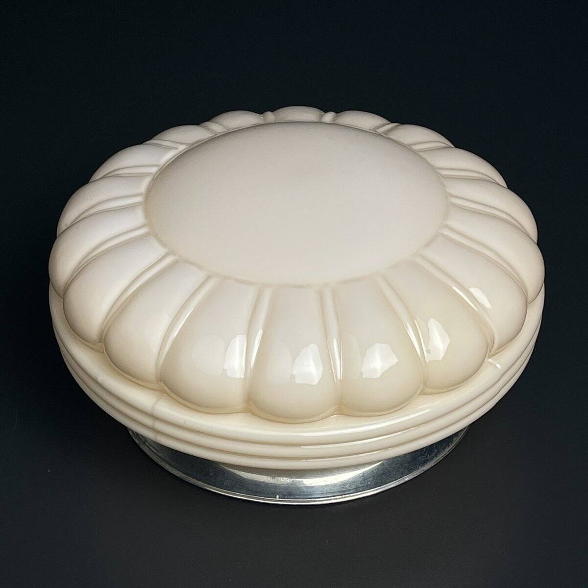 Vintage Pink Glass Ceiling Lamp, 1950s