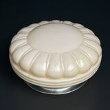 Vintage Pink Glass Ceiling Lamp, 1950s