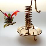 Golden brass candlestick from the 70's