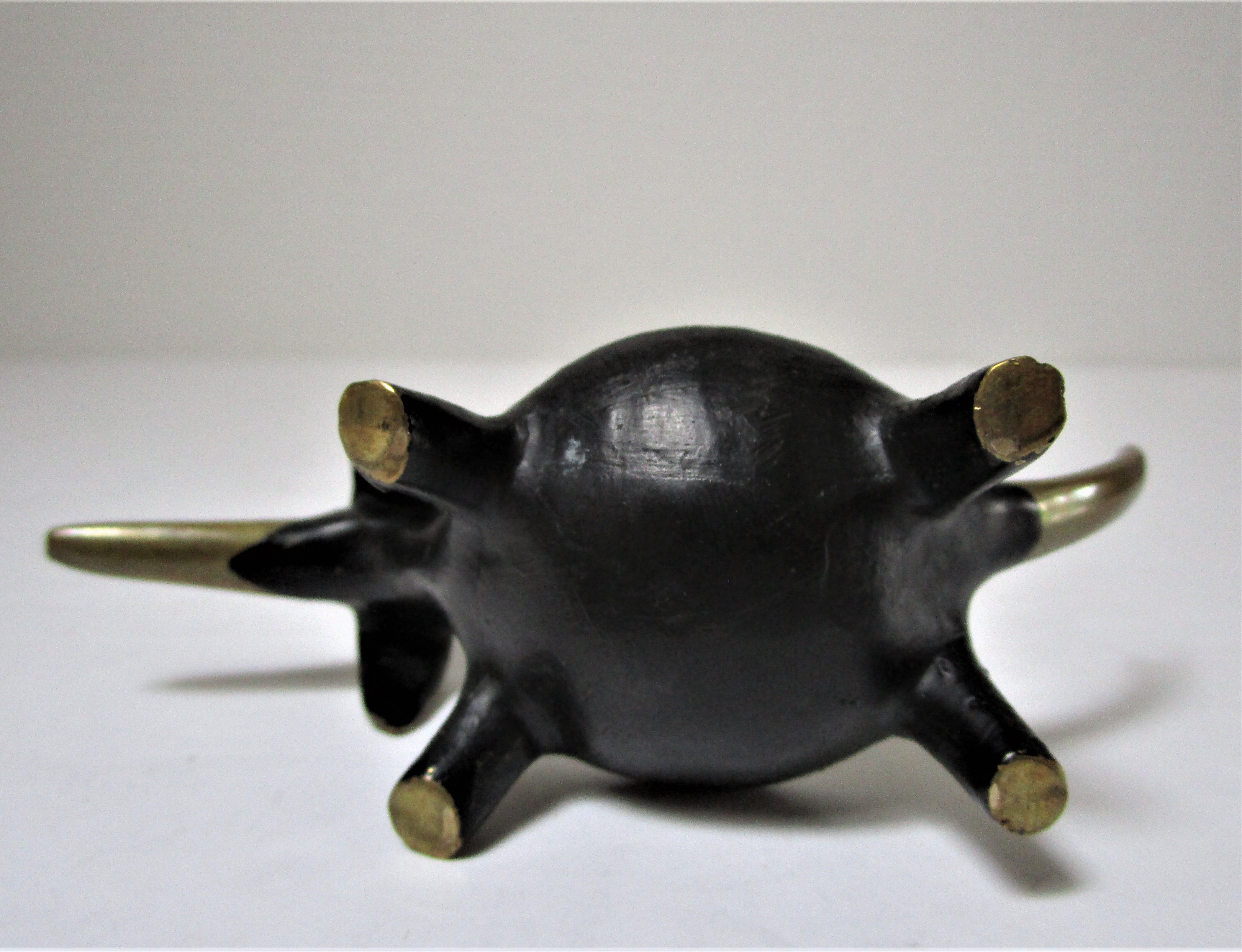 Zoomorphic bronze dachshund ashtray 50s