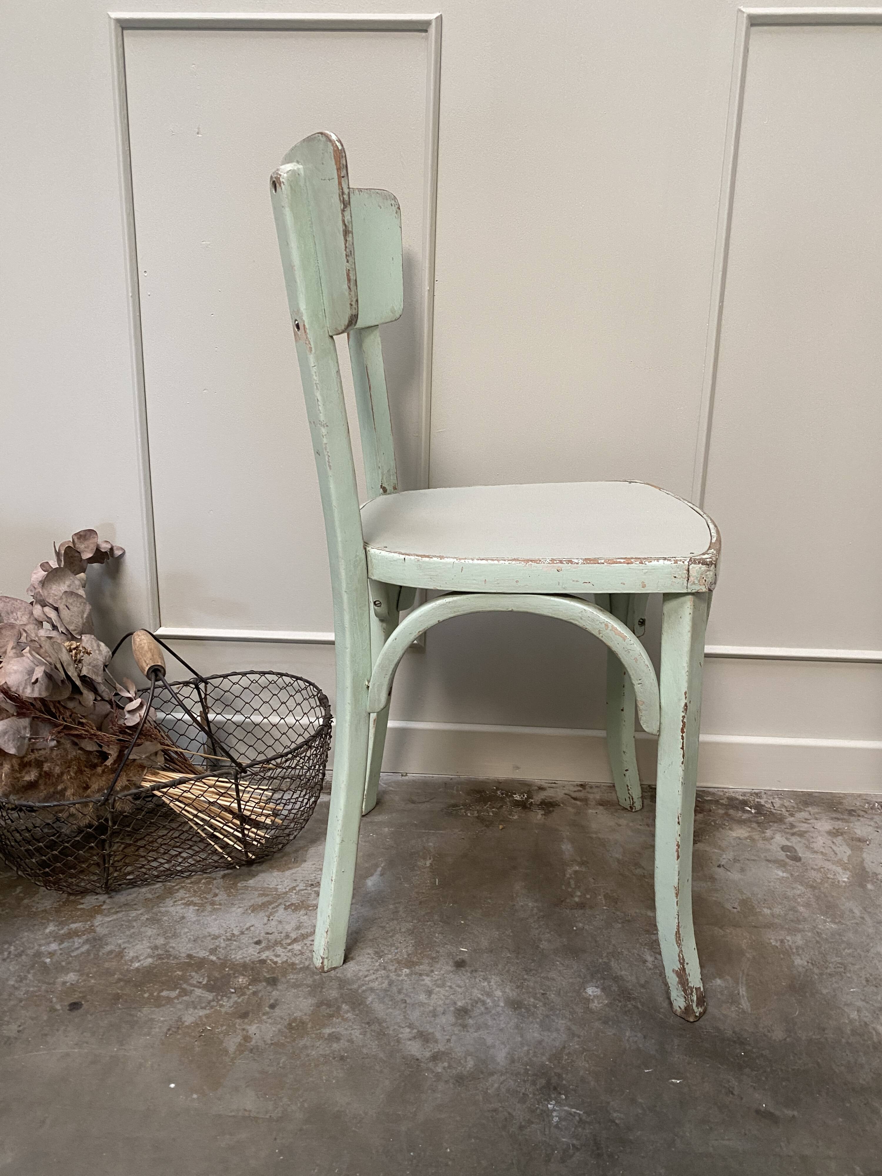 Chaise bistrot vert mint