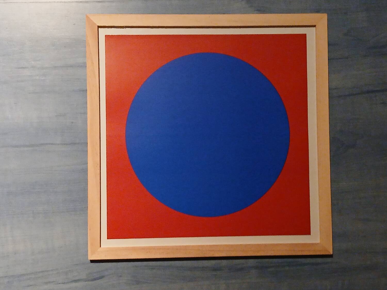 Tableau Vintage Art Optique - Victor Vasarely - Wooden Frame 30x30cm