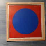 Tableau Vintage Art Optique - Victor Vasarely - Wooden Frame 30x30cm