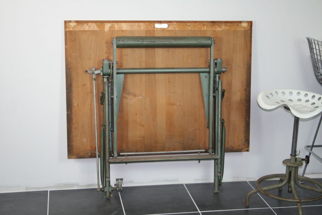 Table foldable architect drawing Sautereau years 50