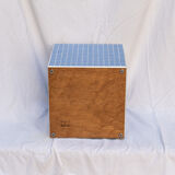 Blue cube side table 33x33 cm