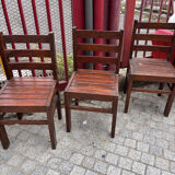 Set of 8 Antique Brutalist Dining Chairs