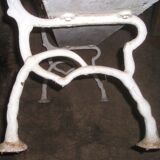 Garden bench oak and cast iron late nineteenth