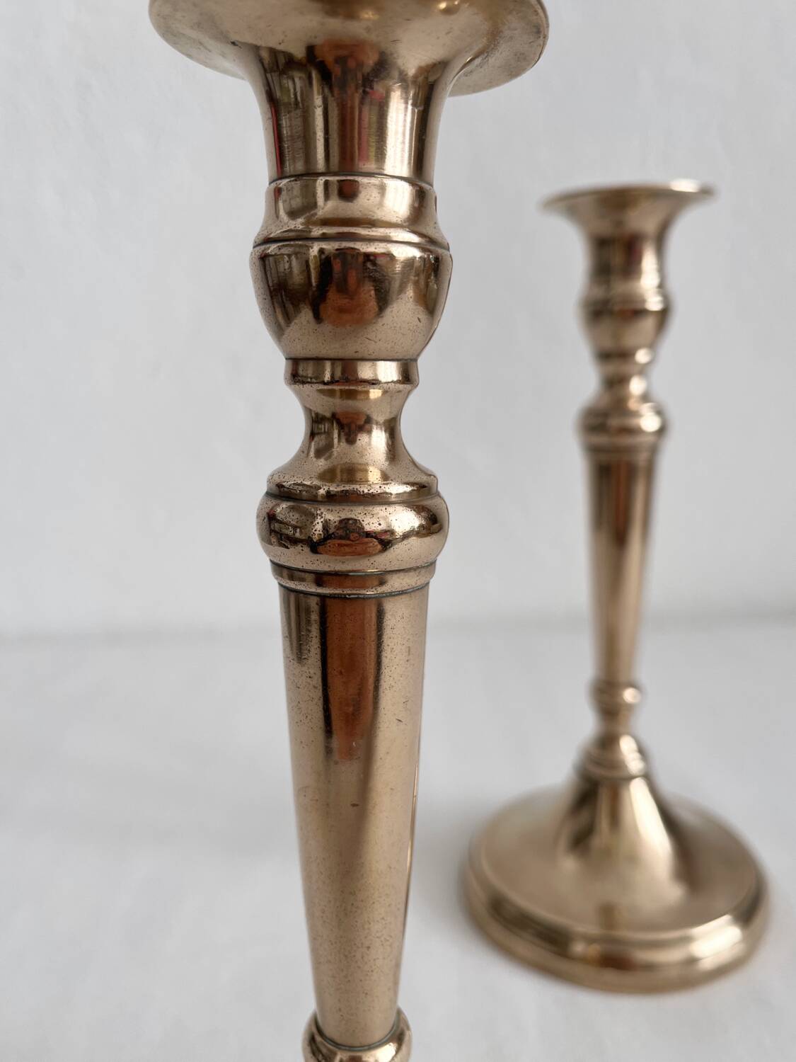 Antique candlesticks candlesticks baluster in brass copper
