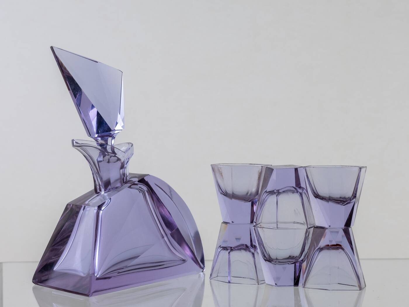 Moser Liqueur Set, 1920s, Bohemia