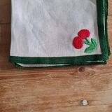 Set of 4 hand-embroidered linen napkins