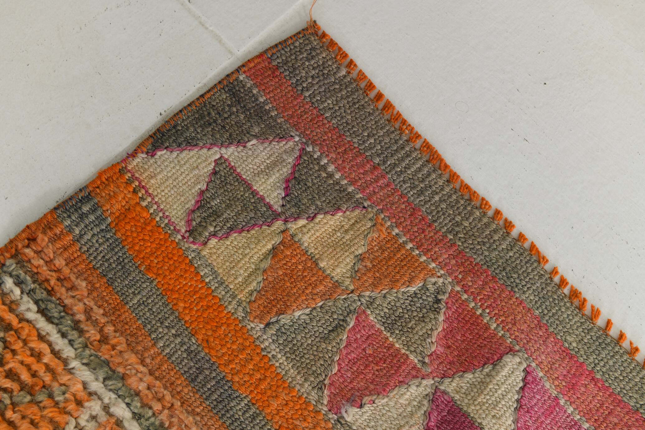 Pink Oriental Vintage Runner Rug, 86x309Cm