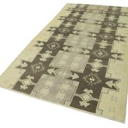1960s handmade antique oriental beige rug 147 cm x 275 cm