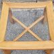 Scandinavian design coffee table, solid wood and glass, vintage, 70s