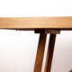 Large extendable dining table in oak by Guillerme and Chambron 1960.