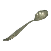 Cuillère à sucre, modernisme, laiton argenté, HEFRA, Pologne, années 1960.