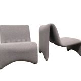 Set of 2 lounge chairs, 1970s