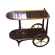 Brass and wood rolling table