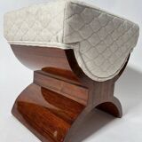 Art Deco Stool in Rosewood Veneer, France, 1930s