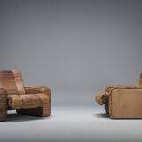 Set of Armchairs in Patchwork Leather by Ernst Lüthy for De Sede