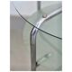 Table d'appoint en métal chrome et verre