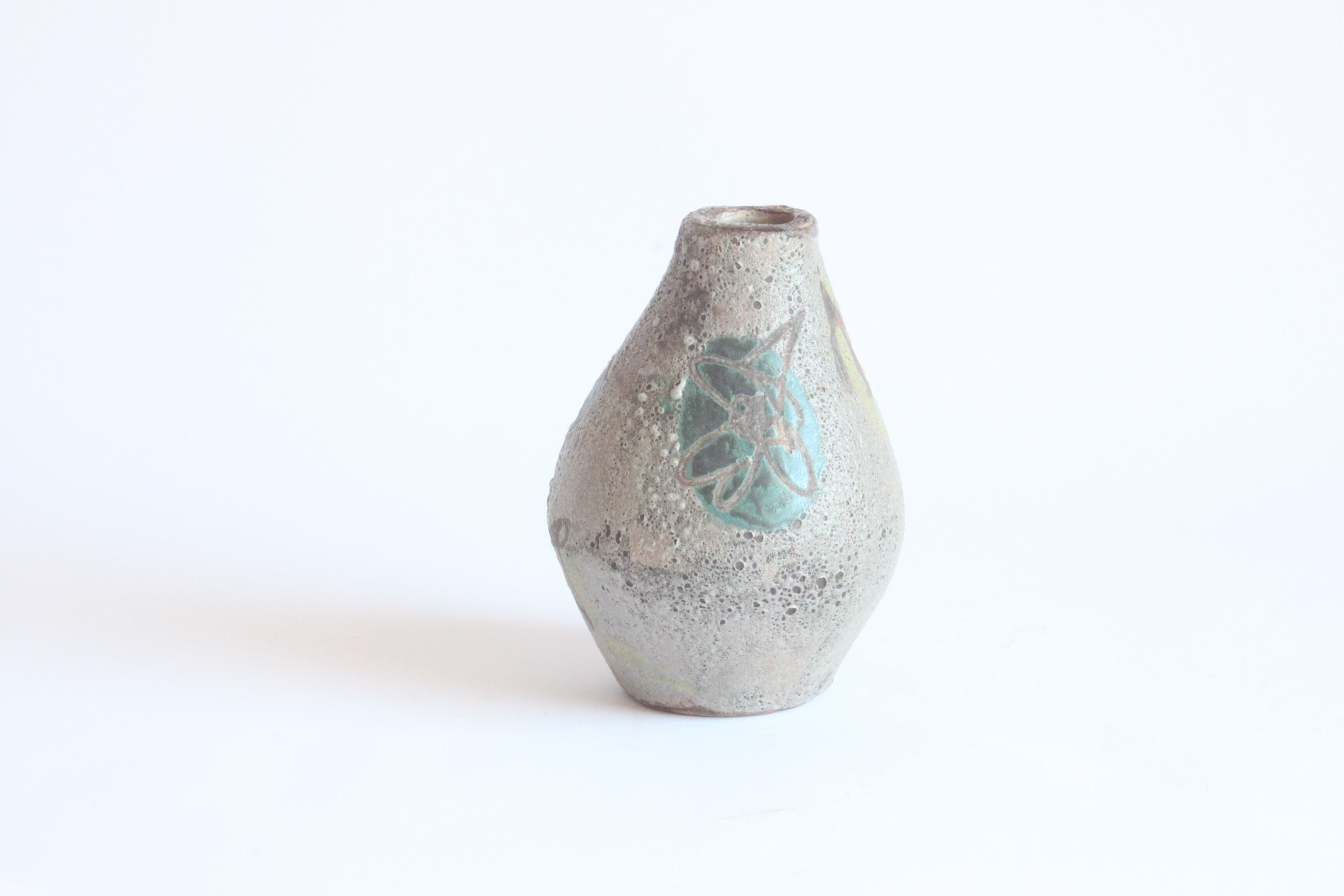 Prehistoric sealife decor vase by Anna Camos, Vallauris 1950