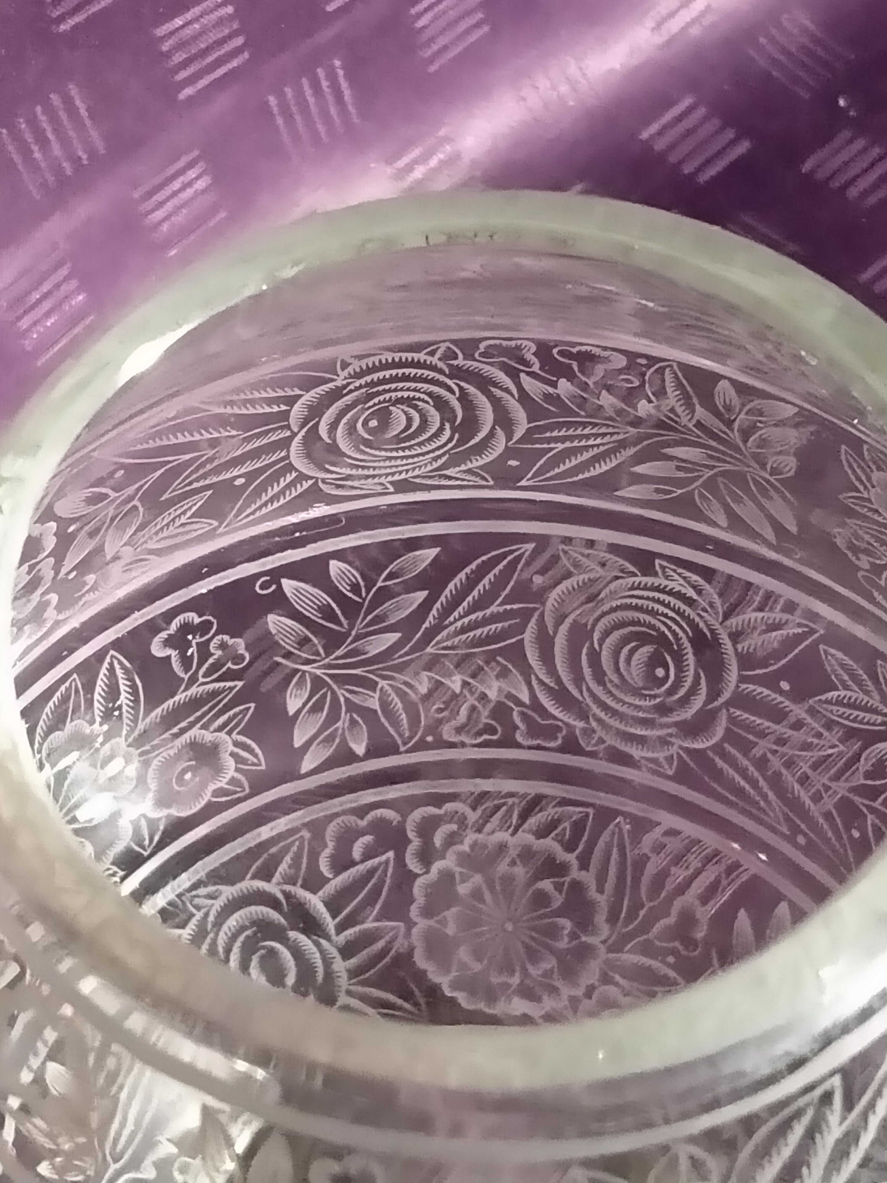 Art Deco crystal vase signed Baccarat