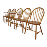 Pine Chairs by Erik Ole Jørgensen, Set of 5