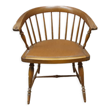 Fauteuil de bureau vintage à barreau style scandinave