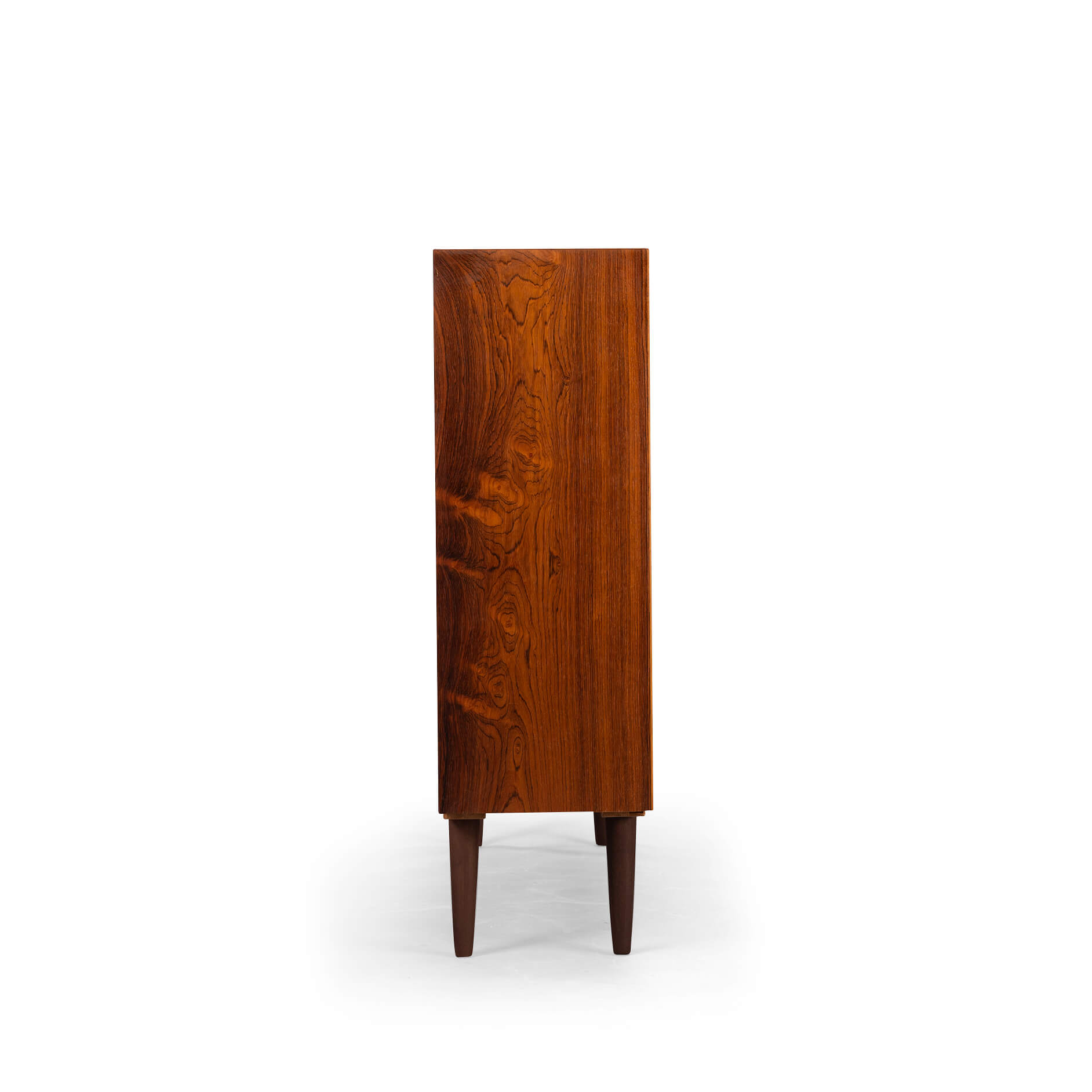 Low rosewood bookcase by Hundevad & Co, 1960