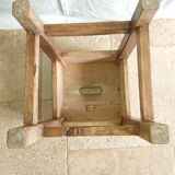 Raw wooden workshop stool