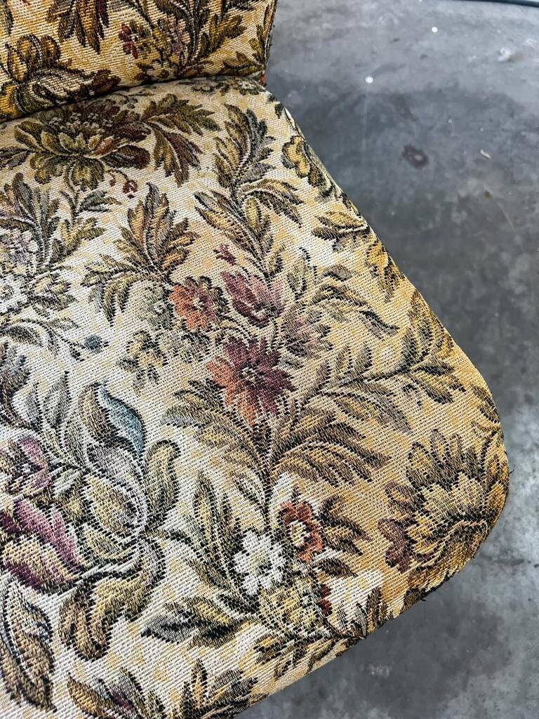 Vintage floral cocktail chair / armchair / single seater armchair