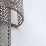 Pair of Mid-Century Perforated Metal Wall Sconce Lights