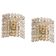 pair of crystal wall lights by Kinkeldey, Germany, 1970s.