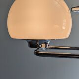 Italian Space Age chandelier with 3 opaline lights from the 60s and 70s