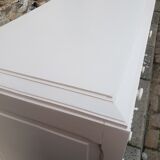 Commode vintage table à langer blanc poudré