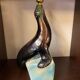 1950s Ceramic Sea Lion Lamp with Black Varnished Enamel, Signed