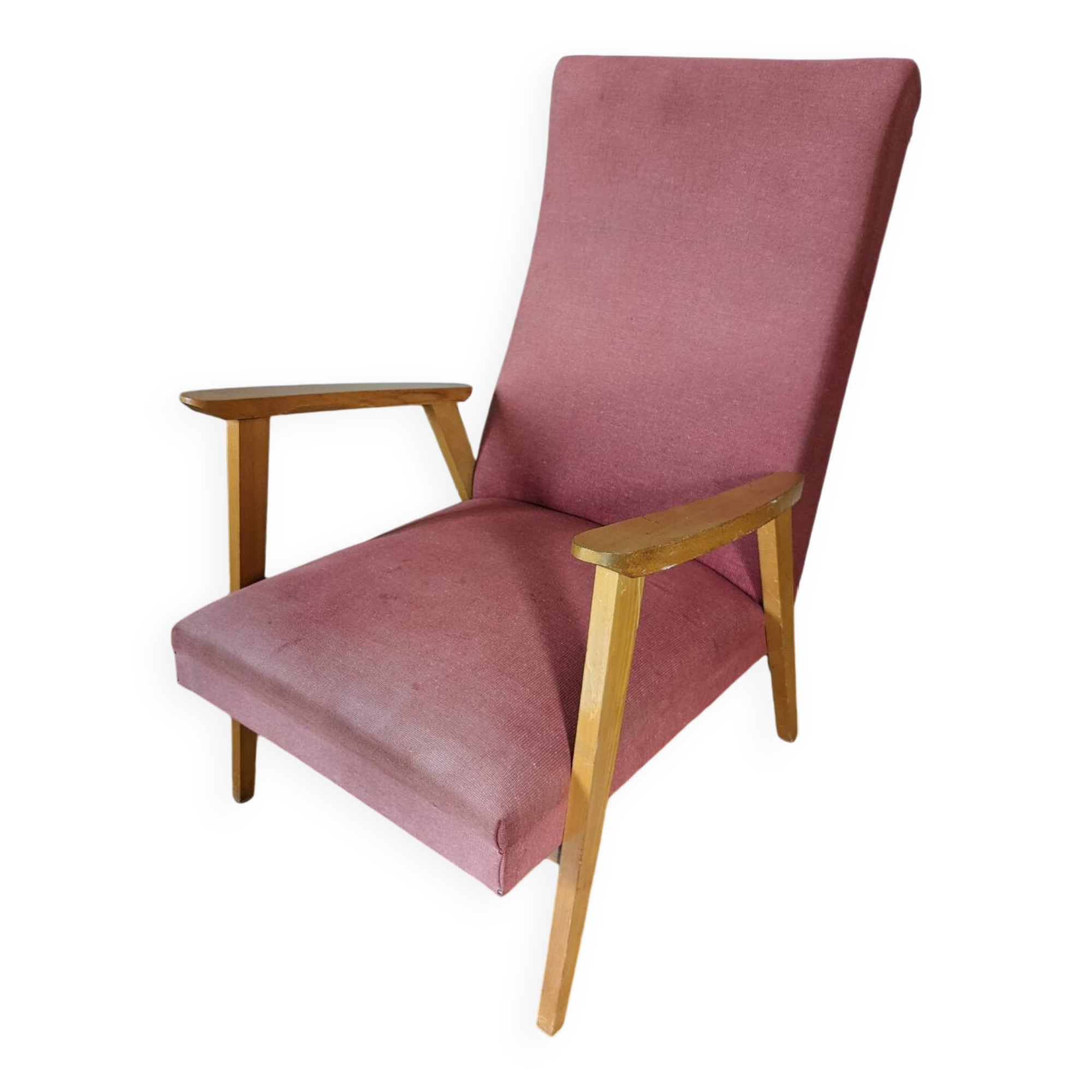 Fauteuil scandinave pieds compas