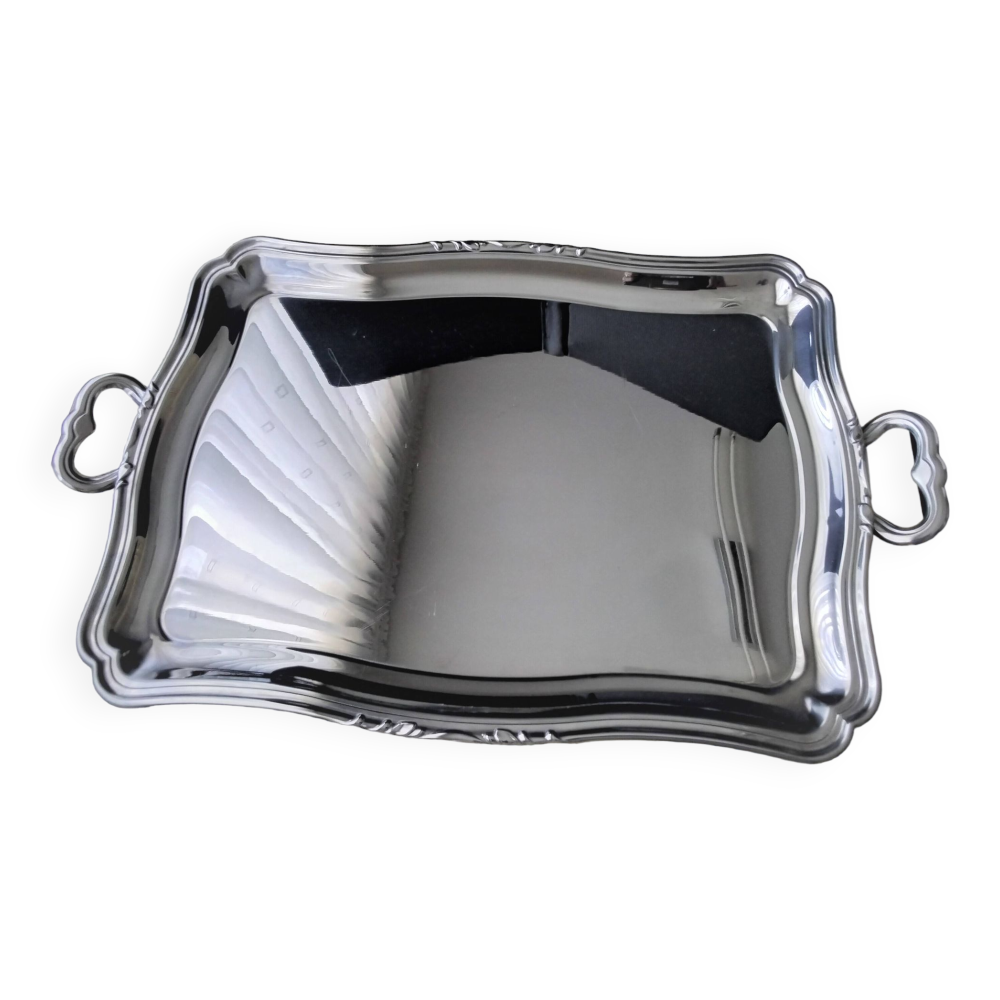 Plateau de service en acier inoxydable 44.5 x 33 cm