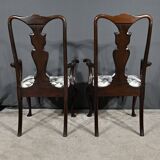 Paire de Fauteuils Chippendale en Acajou, Angleterre – Début XXe