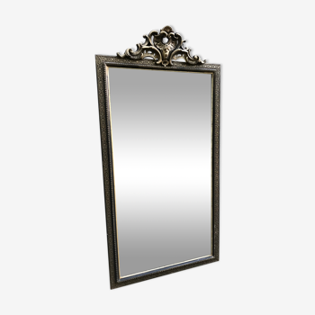 Napoleon III mirror in blackened wood  68x135cm