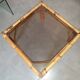 Vintage coffee table, rattan, bamboo and glass in the style of Vivai del Sud.