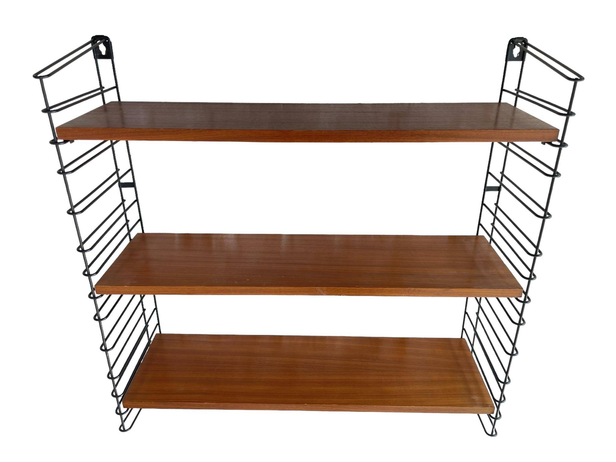 Scandinavian modular shelf Tomado Holland design metal and wood vintage 50's 60's