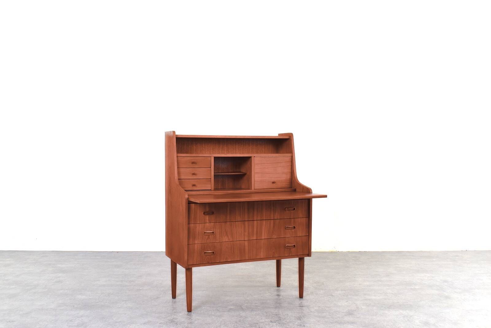 Mid-Century Danish Teak Secretary, 1960s.