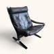 Vintage "Siesta" armchair by Ingmar Relling from 1965 in black leather.