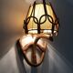 Louis Sognot rattan and bamboo wall light. 1950s