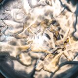 Lampe de table en verre de Murano, translucide, argent, par Carlo Nason, pour Mazzega,